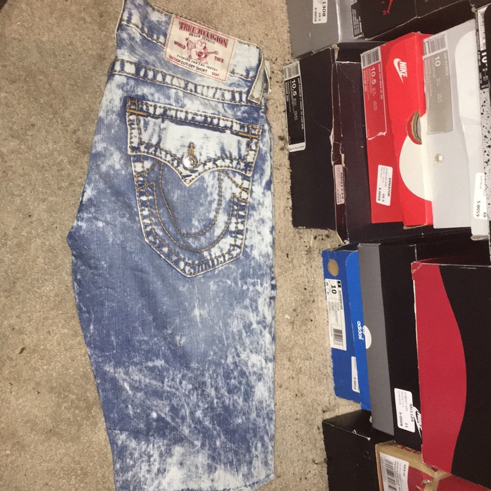 True religion cut-off shorts